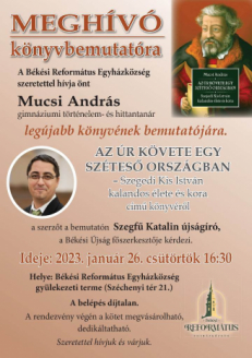 Január 26-án mutatják be Mucsi András gimnáziumi történelem és hittantanár új kötetét